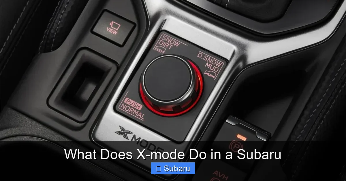 What Does X-mode Do in a Subaru