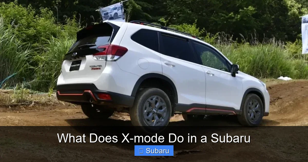What Does X-mode Do in a Subaru