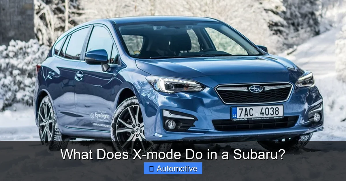 What Does X-mode Do in a Subaru?