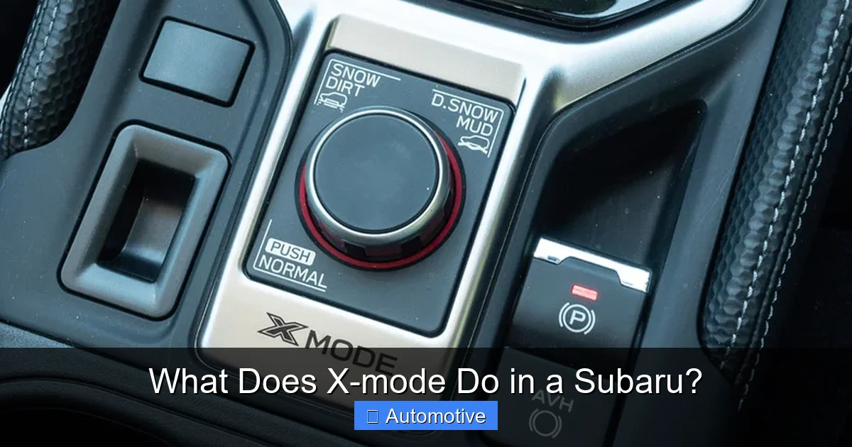 What Does X-mode Do in a Subaru?
