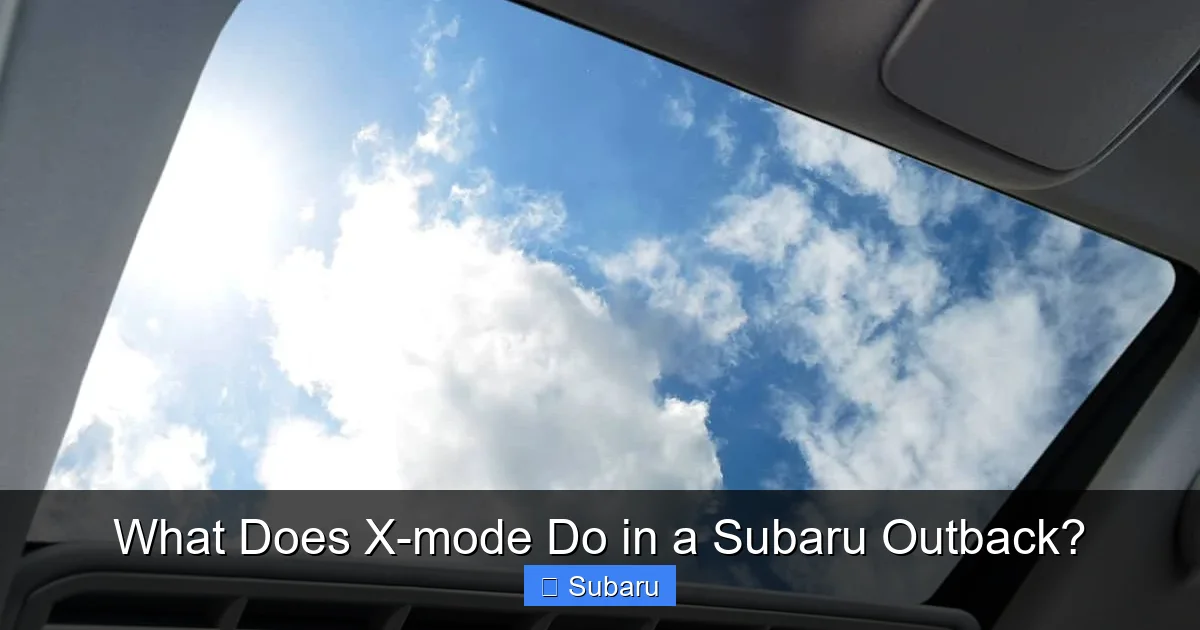 What Does X-mode Do in a Subaru Outback?