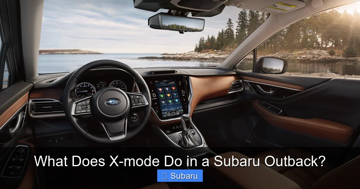What Does X-mode Do in a Subaru Outback?