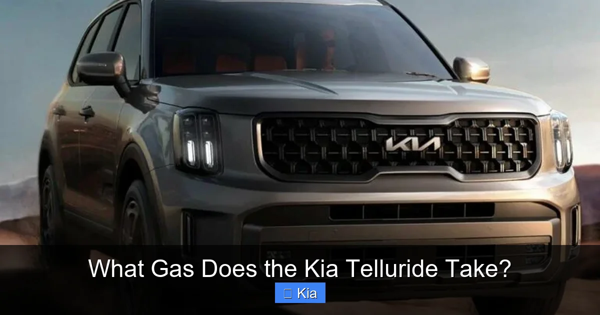 What Gas Does the Kia Telluride Take?