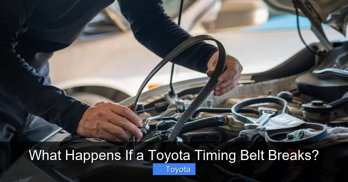 What Happens If a Toyota Timing Belt Breaks?
