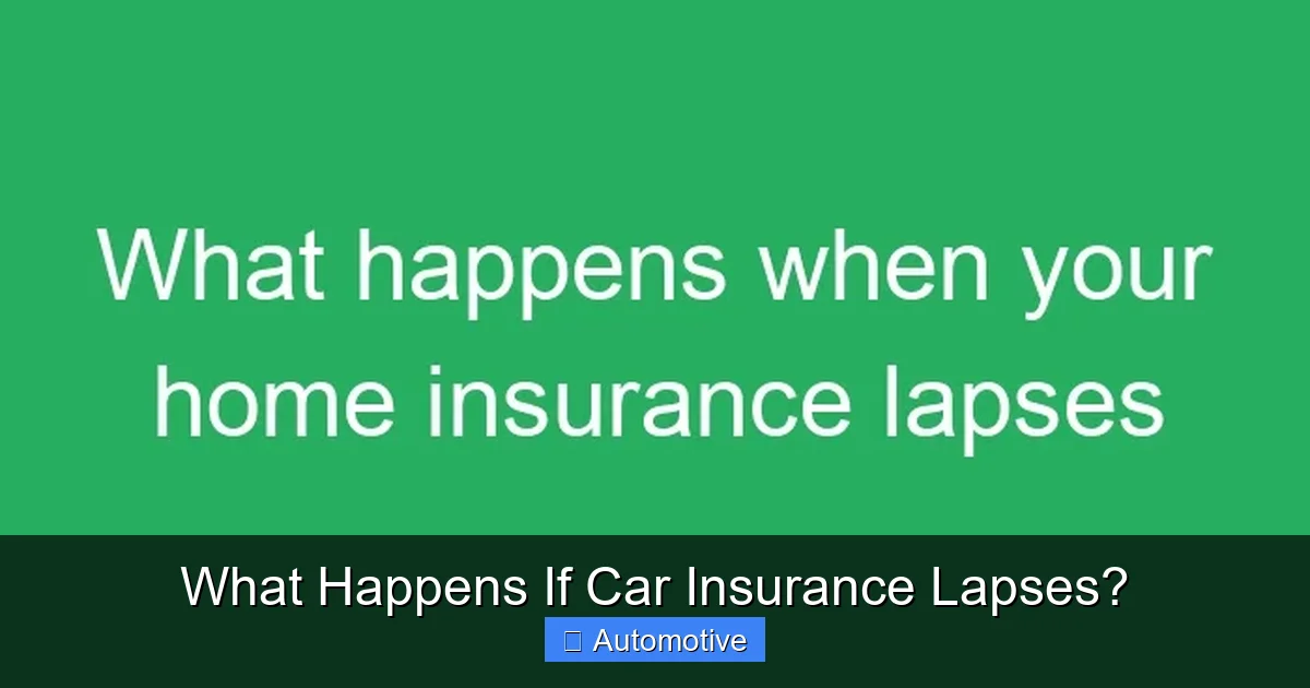 What Happens If Car Insurance Lapses?