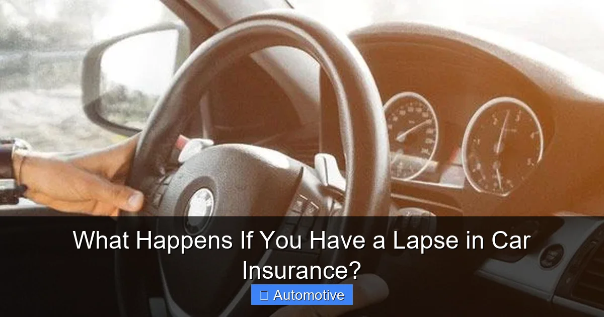 What Happens If You Have a Lapse in Car Insurance?