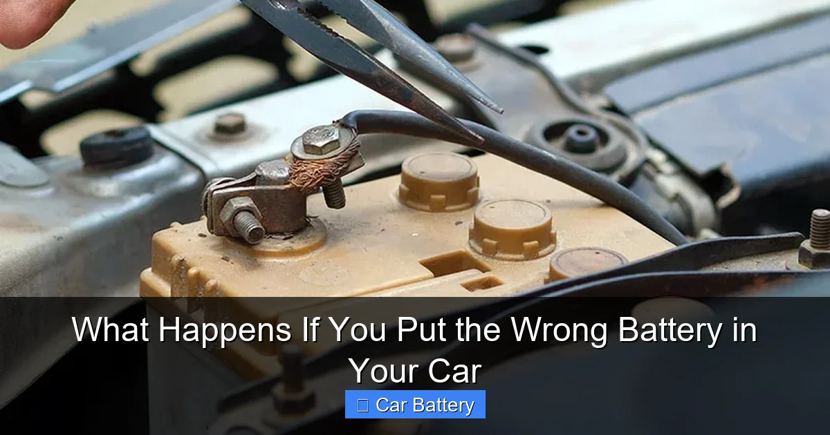 What Happens If You Put the Wrong Battery in Your Car