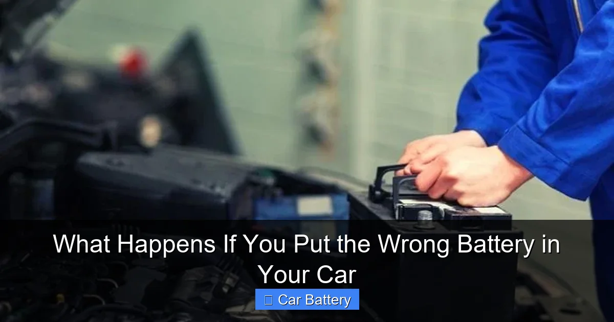 What Happens If You Put the Wrong Battery in Your Car