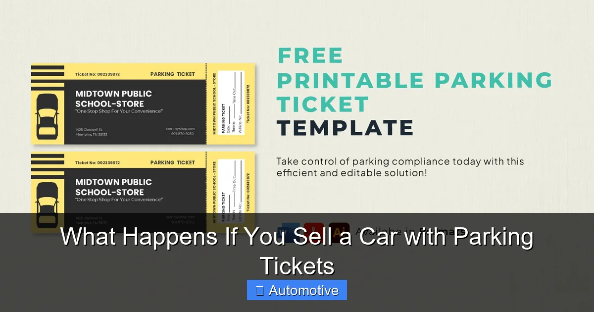 What Happens If You Sell a Car with Parking Tickets