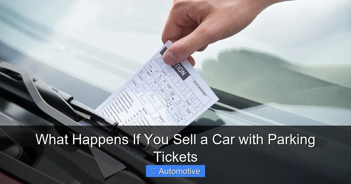 What Happens If You Sell a Car with Parking Tickets