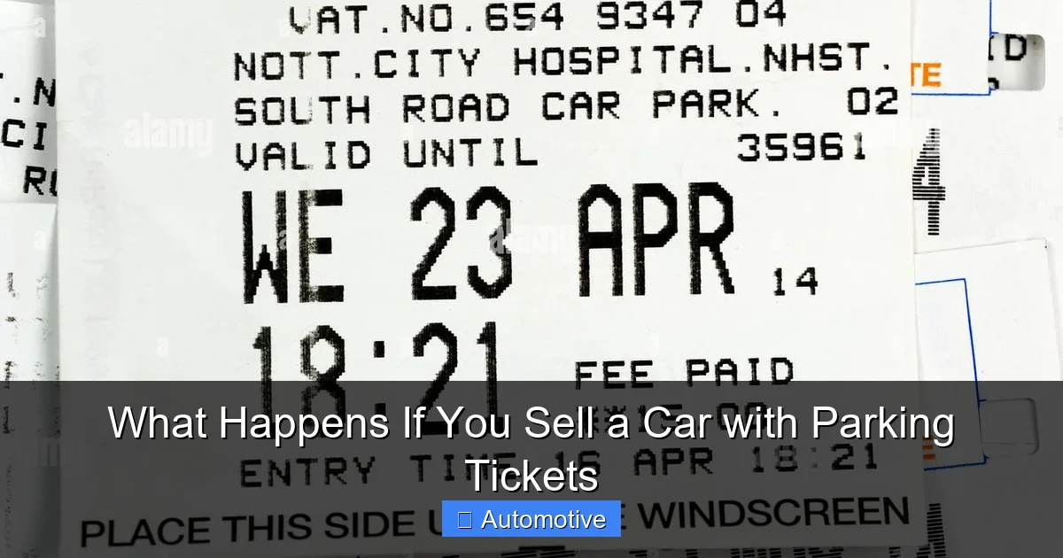 What Happens If You Sell a Car with Parking Tickets