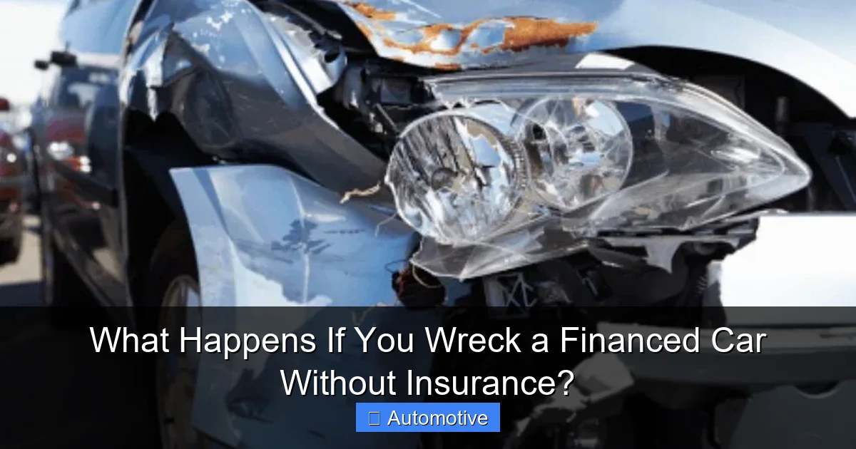 What Happens If You Wreck a Financed Car Without Insurance?