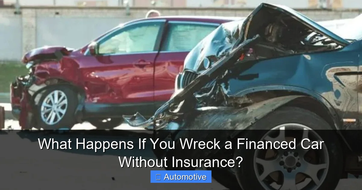 What Happens If You Wreck a Financed Car Without Insurance?
