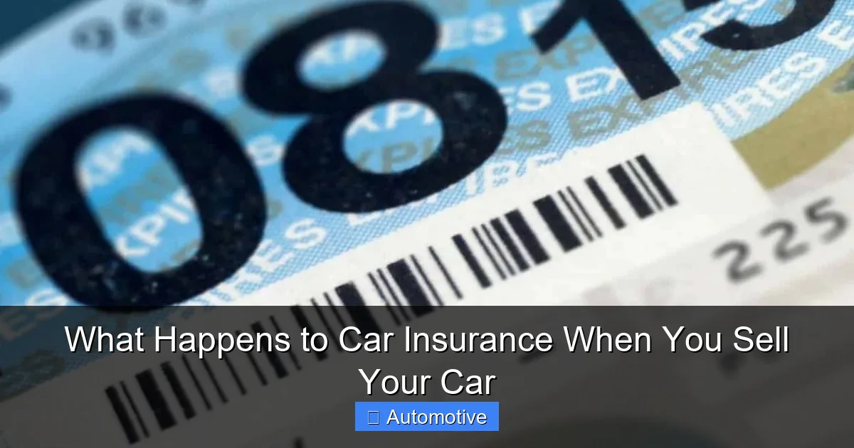 What Happens to Car Insurance When You Sell Your Car