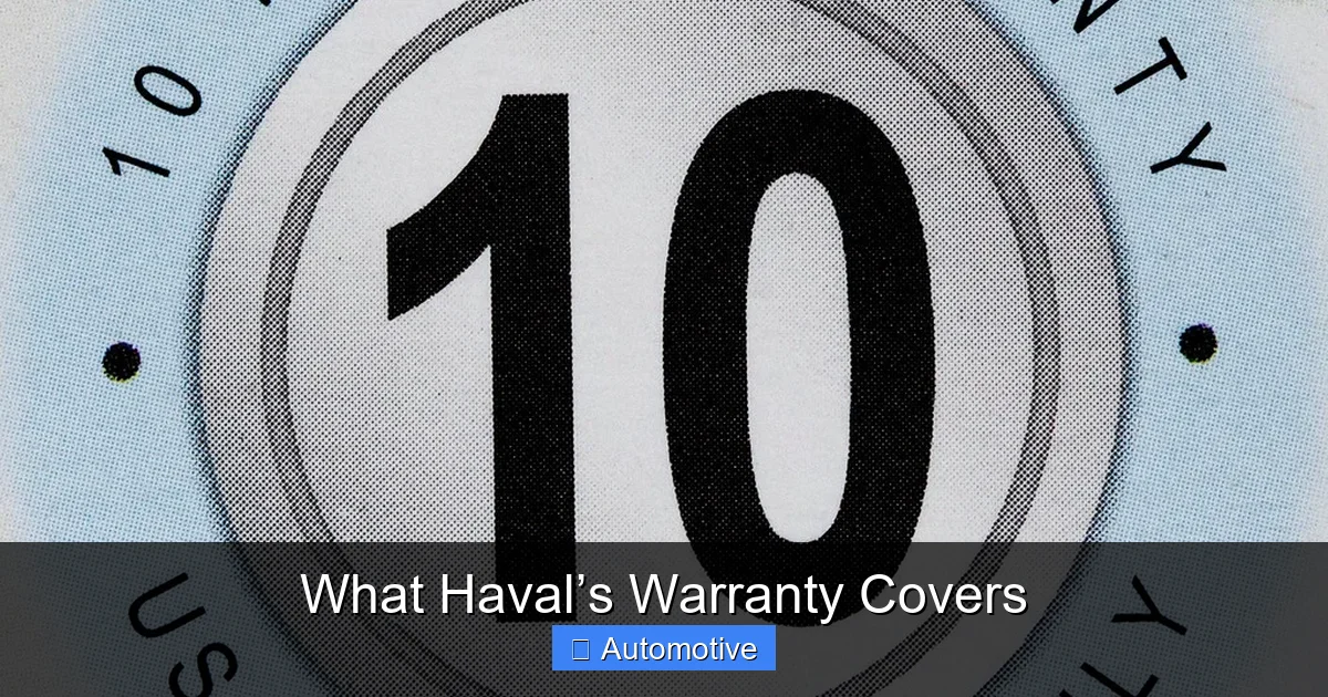 What Haval’s Warranty Covers