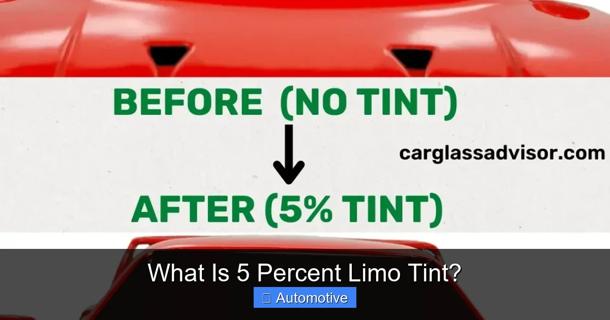 What Is 5 Percent Limo Tint?