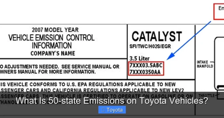 What Is 50-state Emissions on Toyota Vehicles?