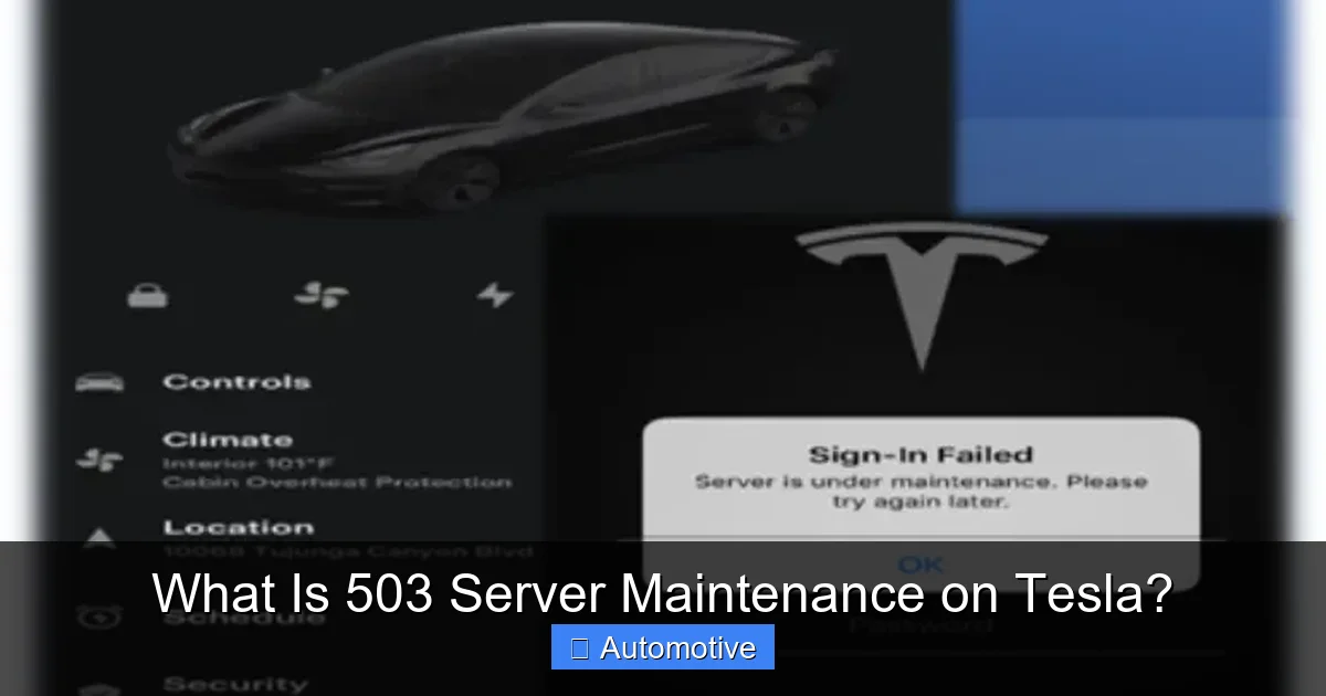 What Is 503 Server Maintenance on Tesla?