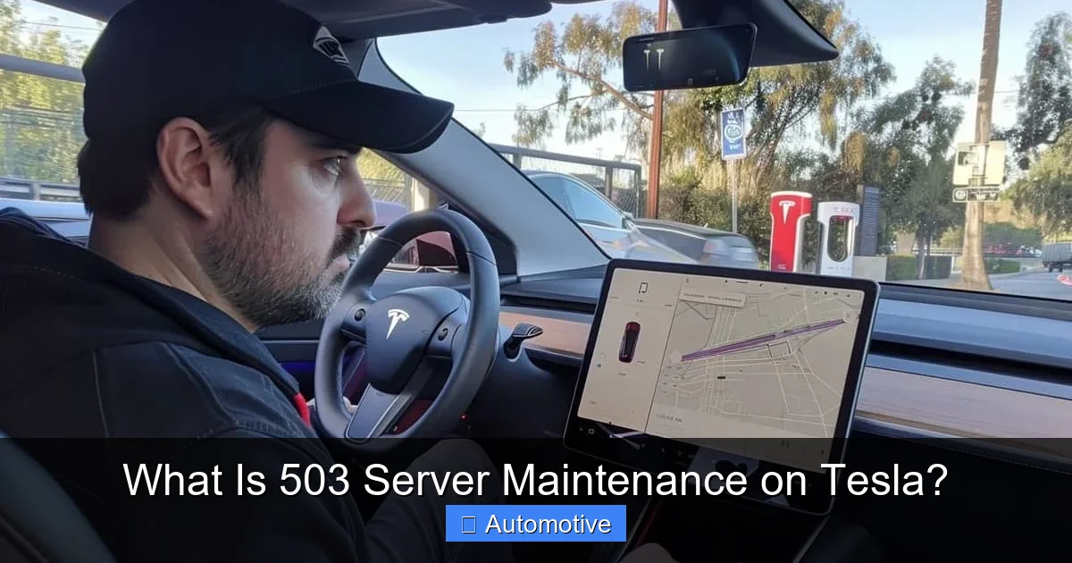 What Is 503 Server Maintenance on Tesla?