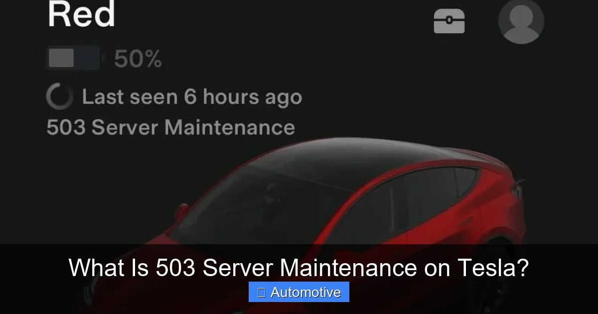 What Is 503 Server Maintenance on Tesla?