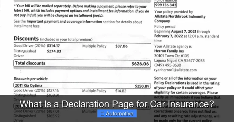 What Is a Declaration Page for Car Insurance?