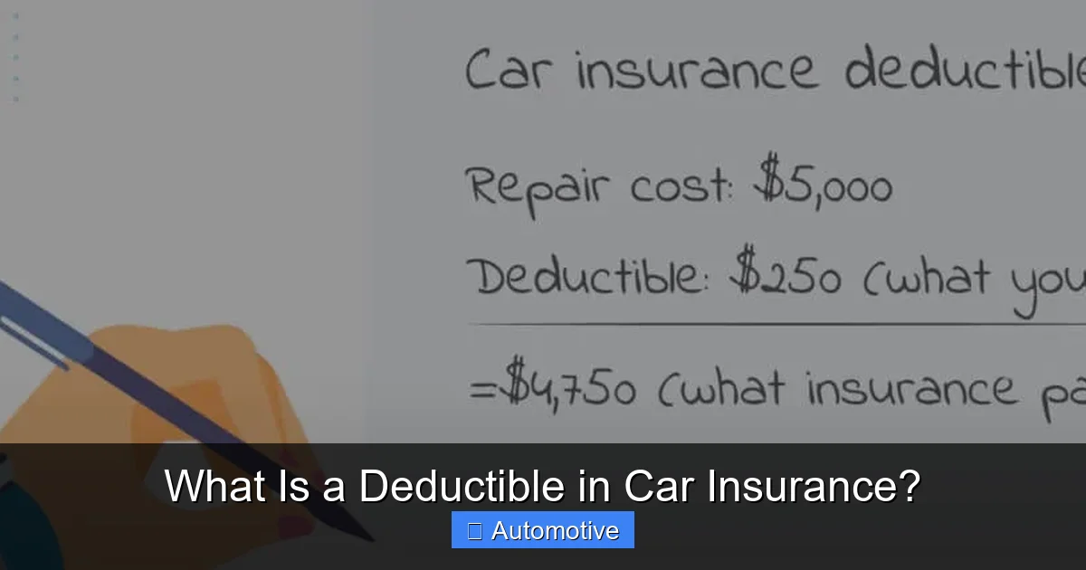 What Is a Deductible in Car Insurance?