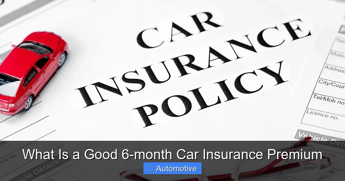 What Is a Good 6-month Car Insurance Premium