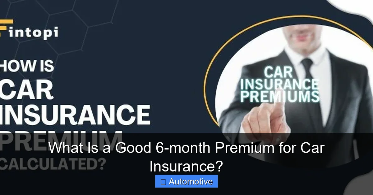 What Is a Good 6-month Premium for Car Insurance?