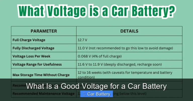 What Is a Good Voltage for a Car Battery