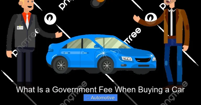 What Is a Government Fee When Buying a Car