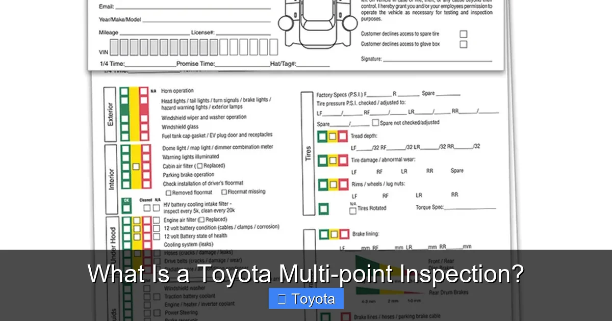 What Is a Toyota Multi-point Inspection?