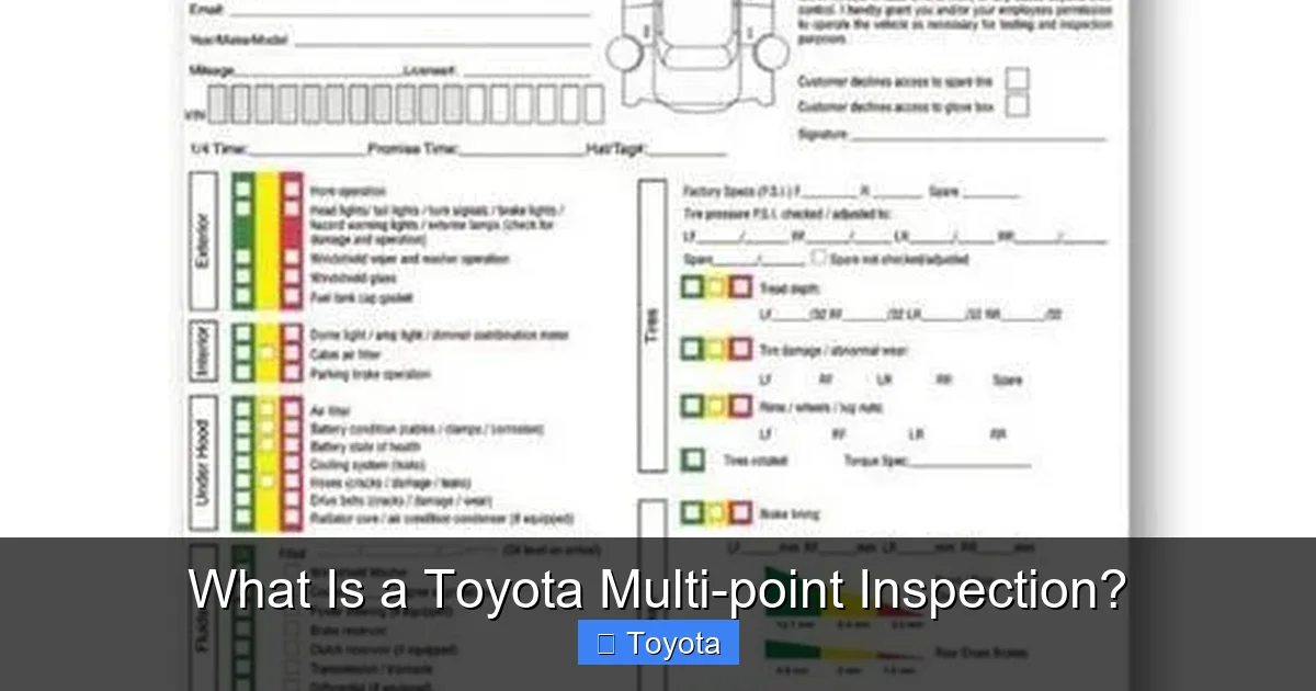 What Is a Toyota Multi-point Inspection?