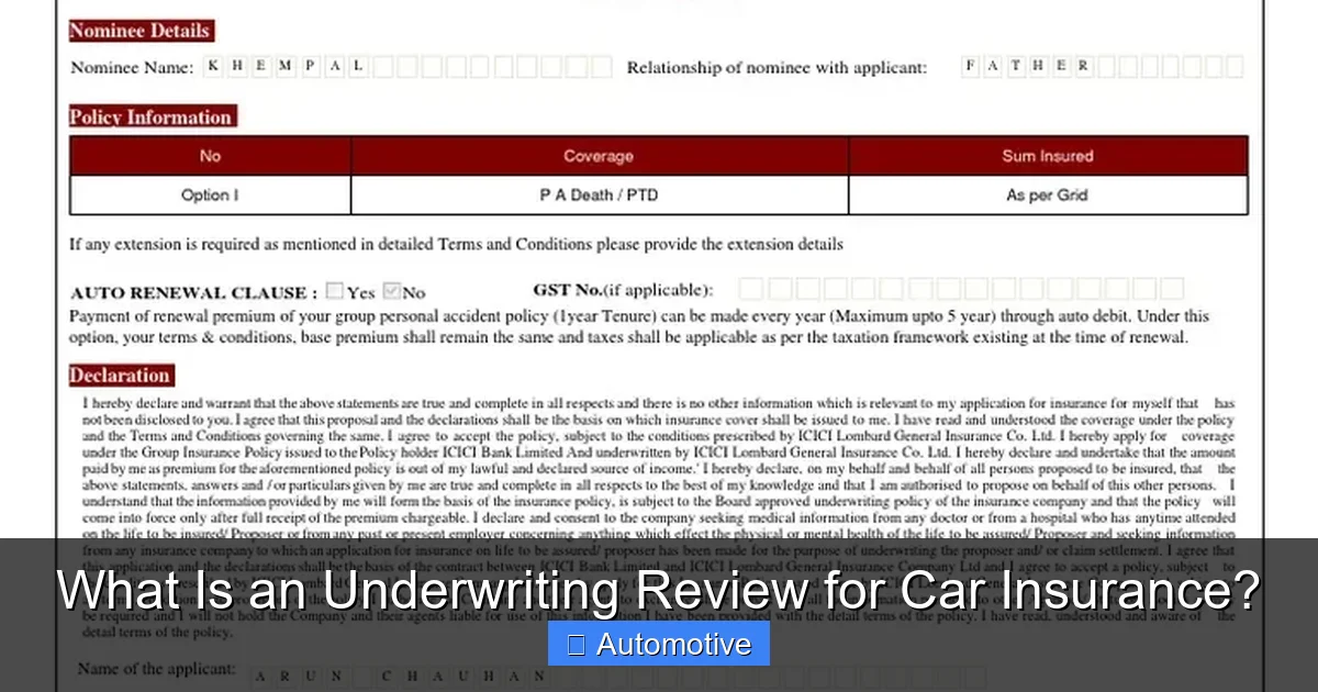 What Is an Underwriting Review for Car Insurance?