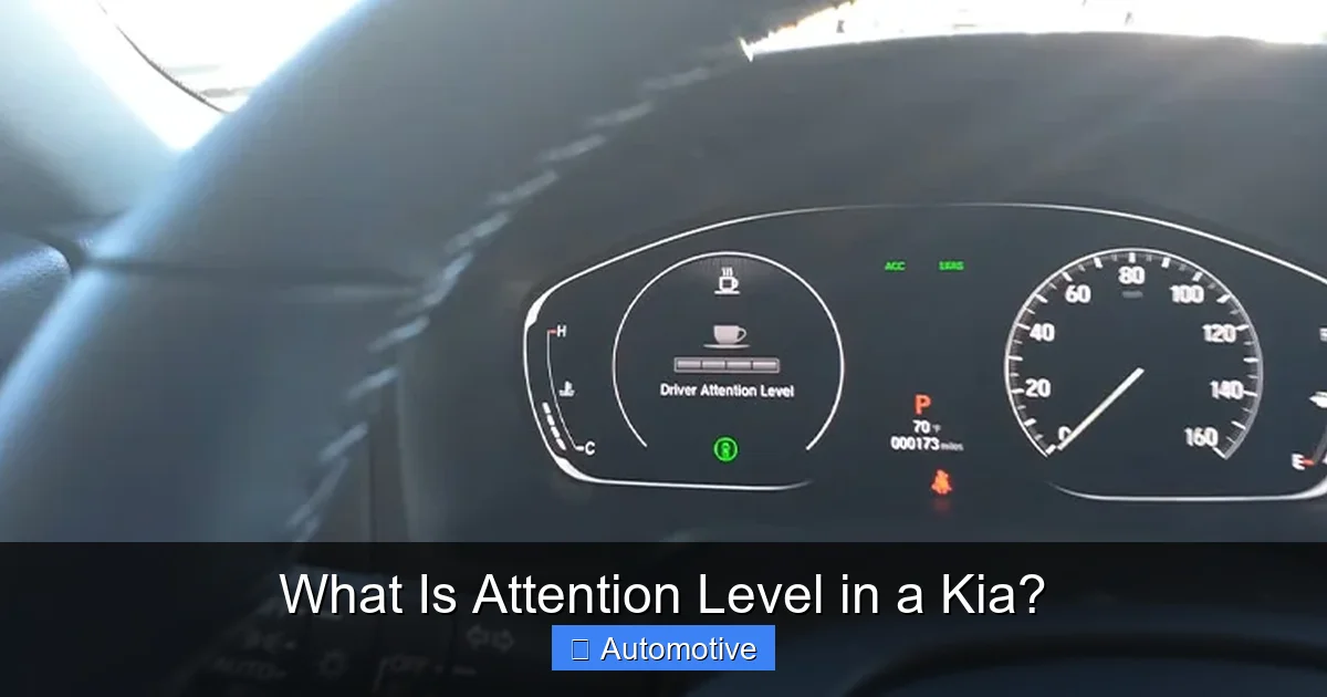 What Is Attention Level in a Kia?