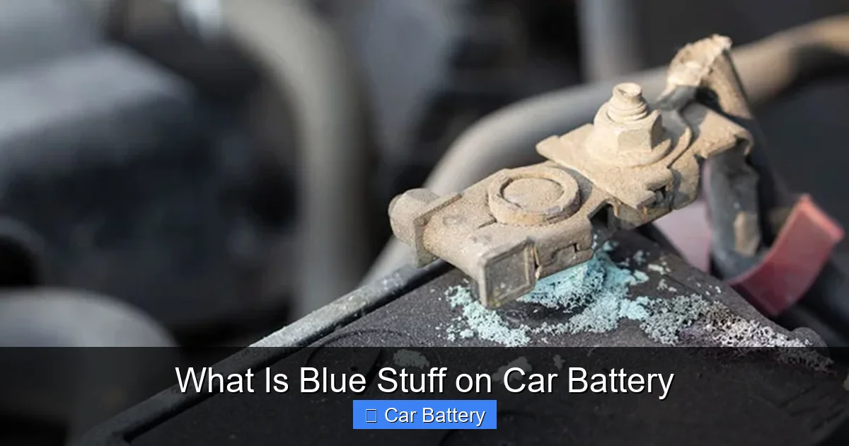 What Is Blue Stuff on Car Battery