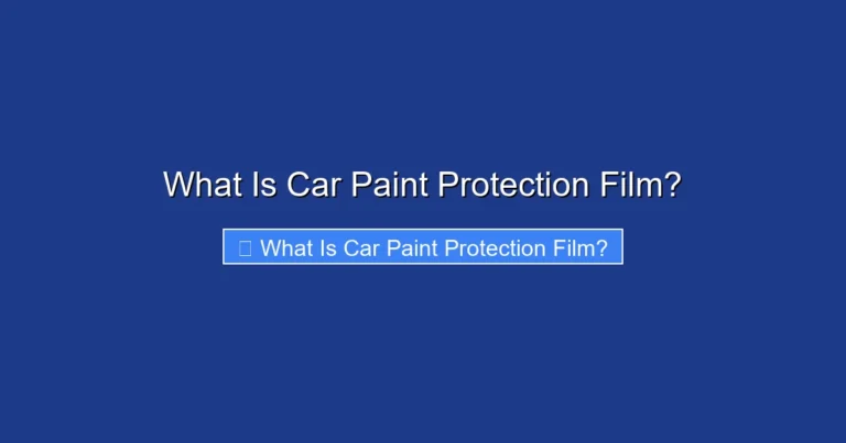 What Is Car Paint Protection Film?