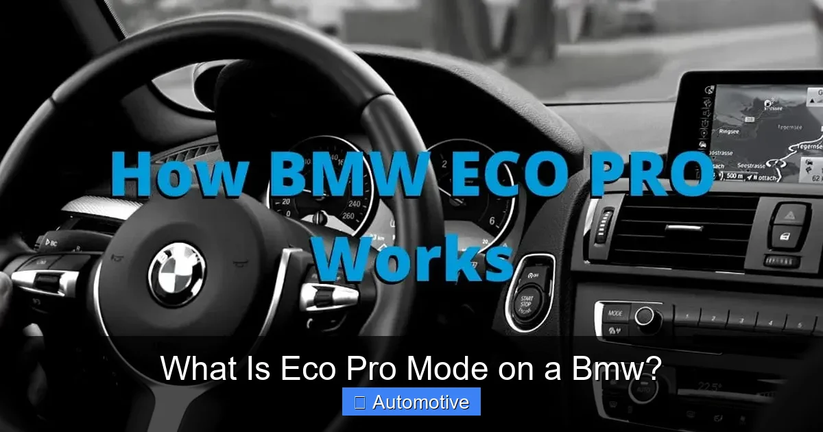 What Is Eco Pro Mode on a Bmw?