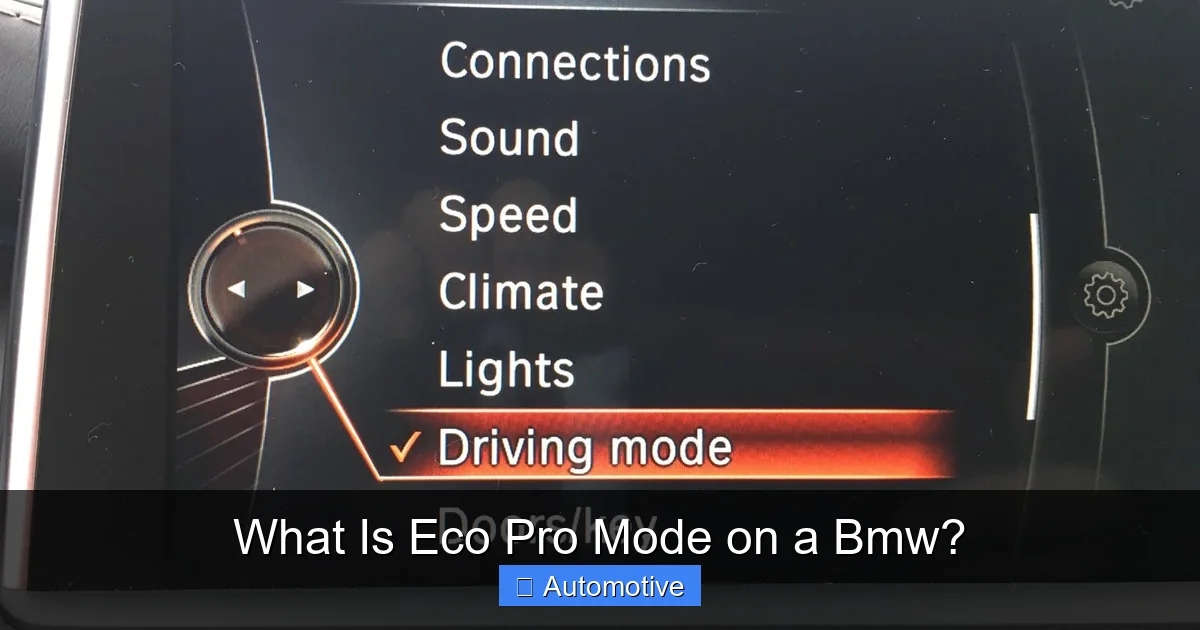 What Is Eco Pro Mode on a Bmw?