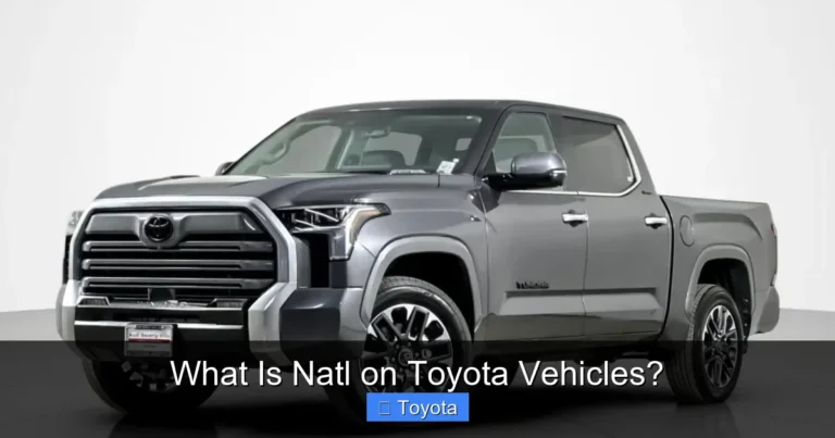 What Is Natl on Toyota Vehicles?