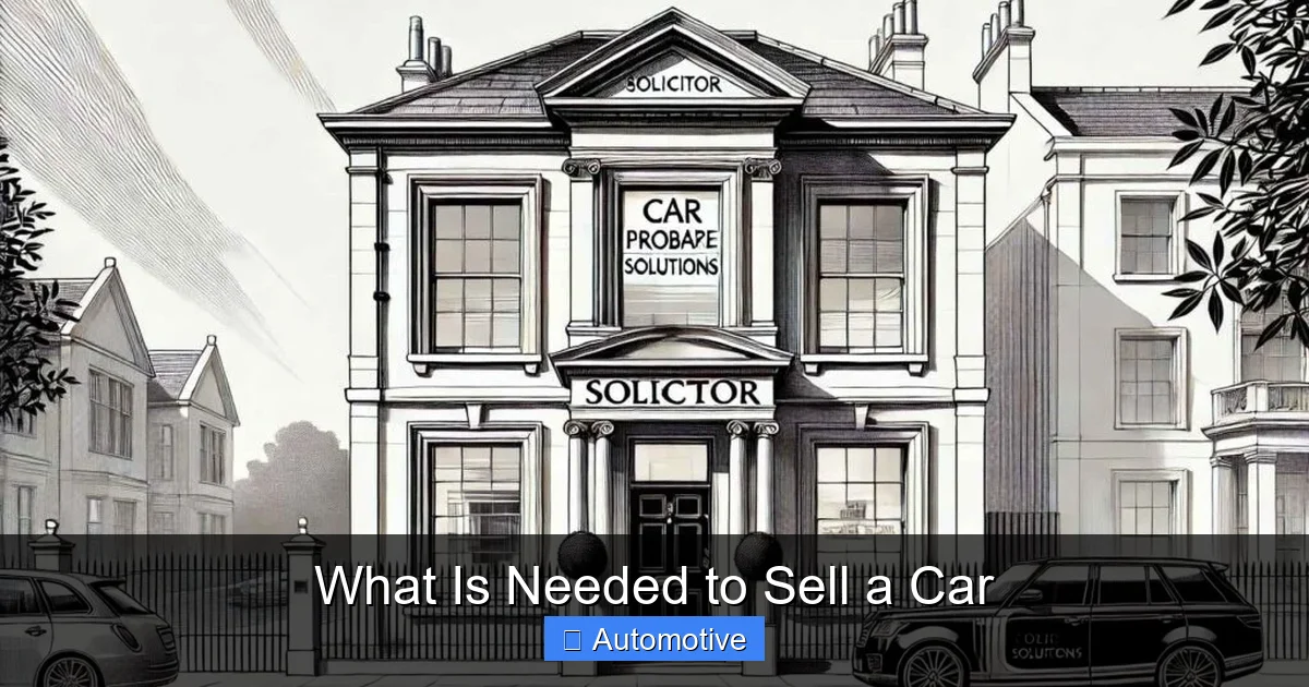 What Is Needed to Sell a Car
