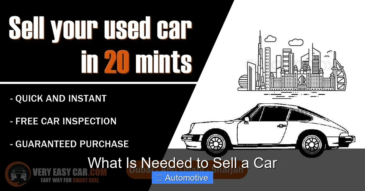 What Is Needed to Sell a Car