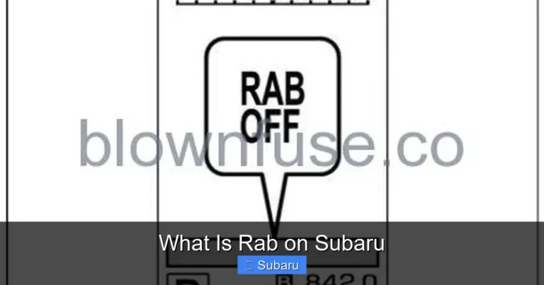 What Is Rab on Subaru