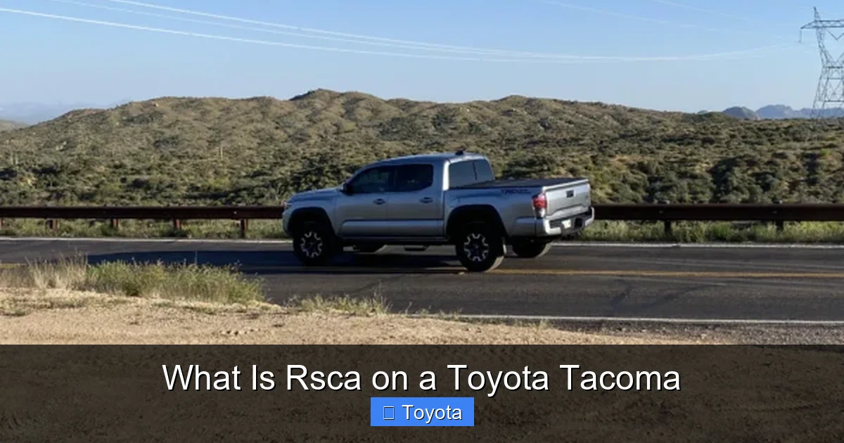 What Is Rsca on a Toyota Tacoma