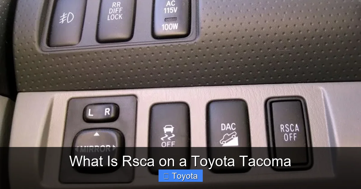 What Is Rsca on a Toyota Tacoma