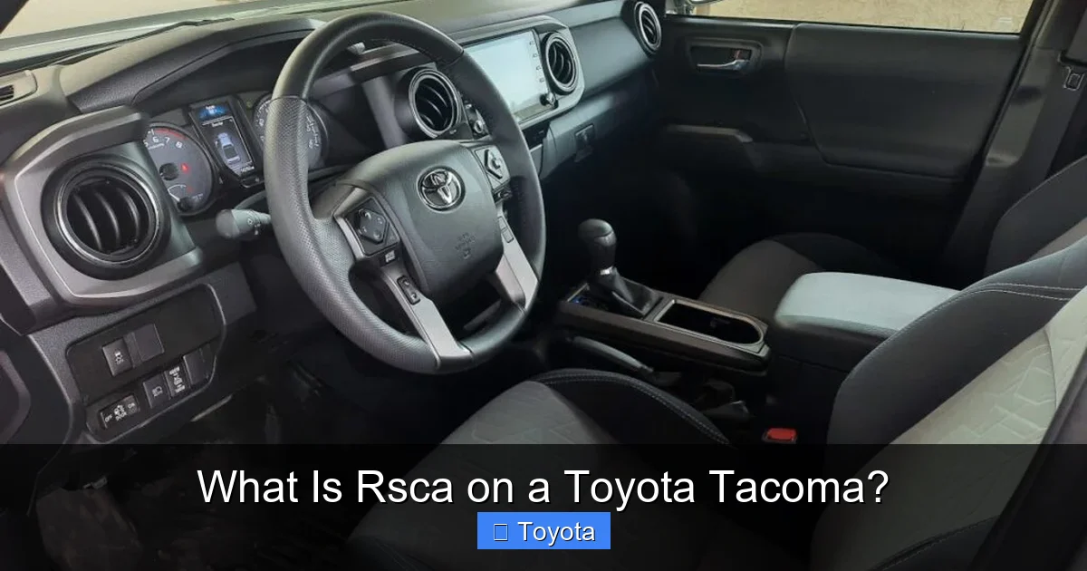 What Is Rsca on a Toyota Tacoma?