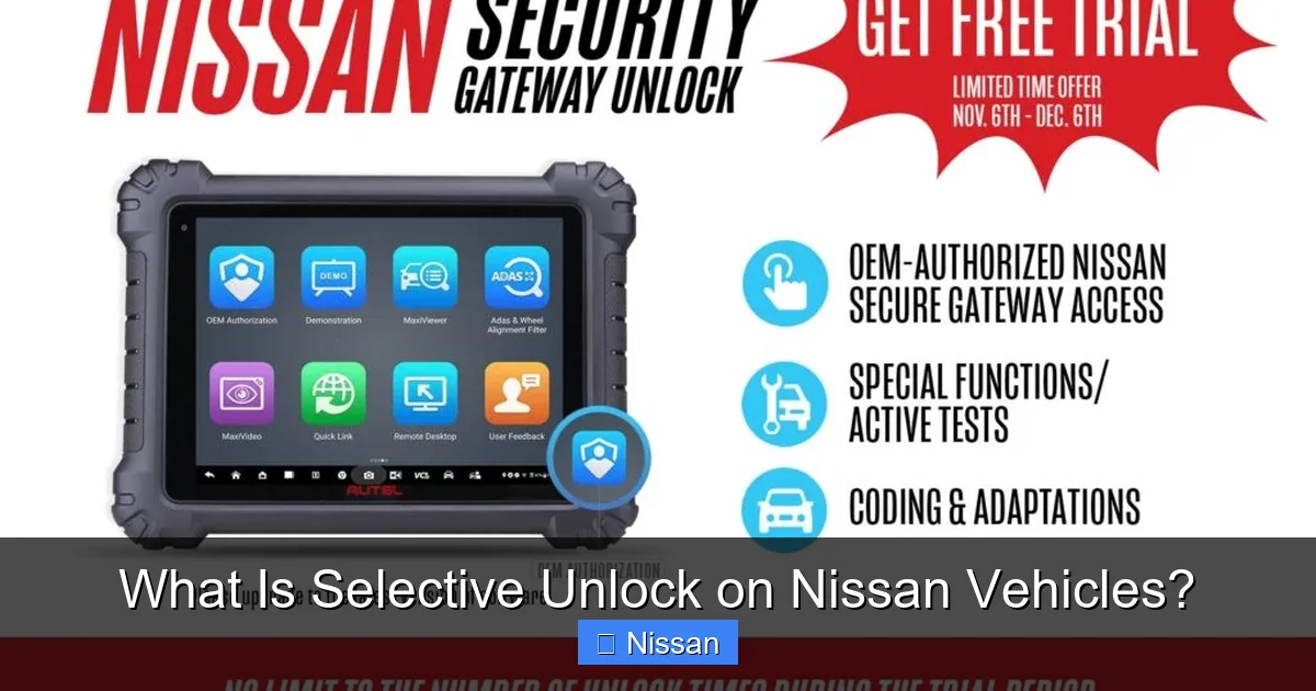 What Is Selective Unlock on Nissan Vehicles?