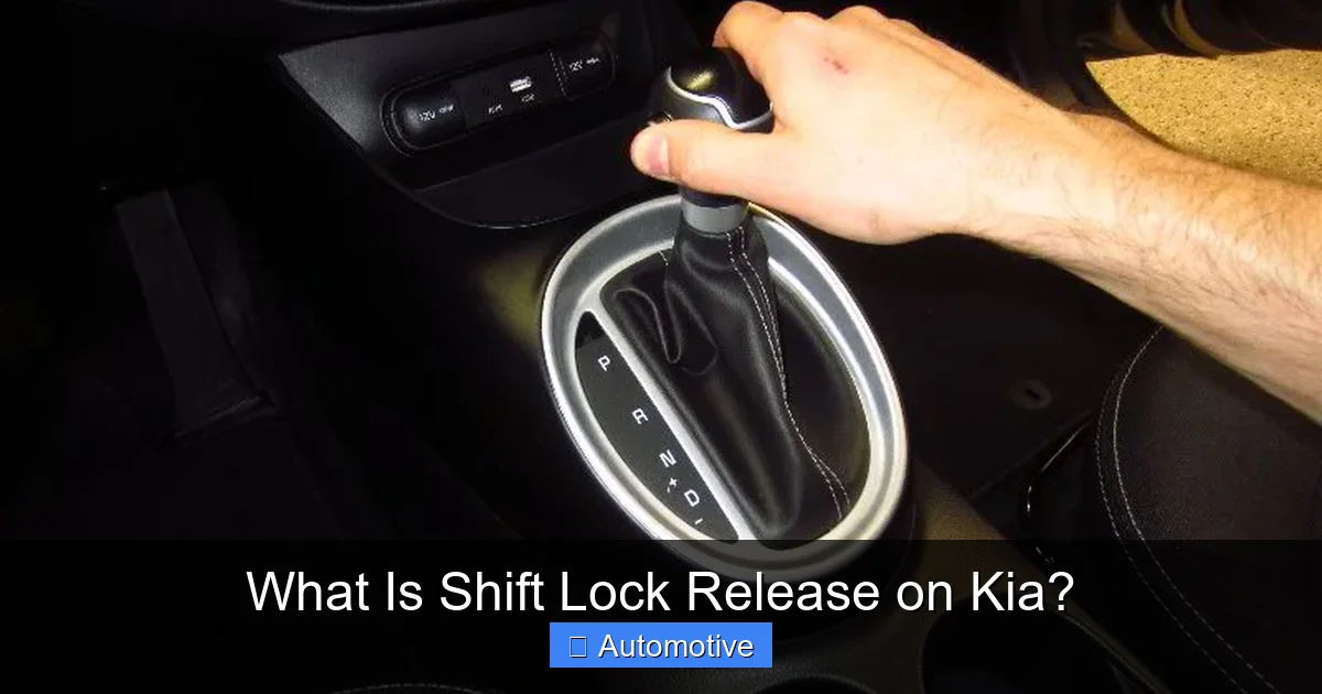 What Is Shift Lock Release on Kia?