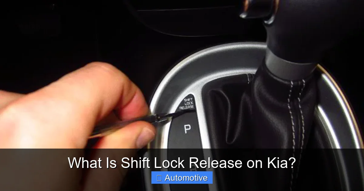 What Is Shift Lock Release on Kia?