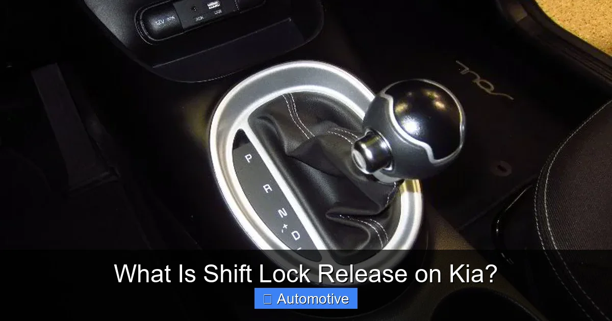 What Is Shift Lock Release on Kia?