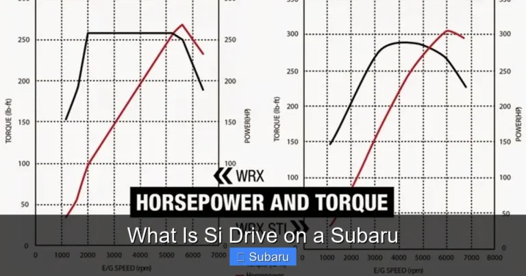 What Is Si Drive on a Subaru
